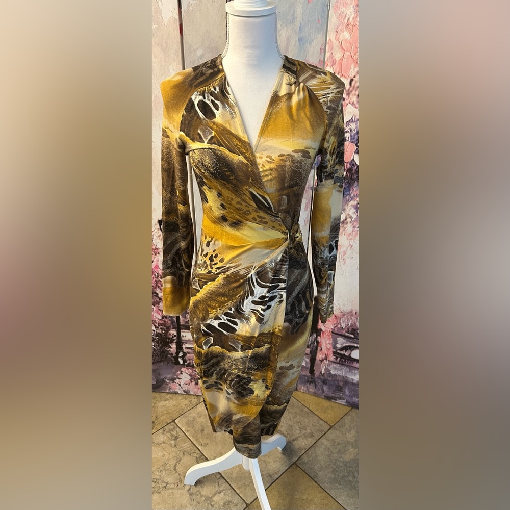 Cache - Elegant Abstract Animal Print Dress. Size S
Brand New With Tags